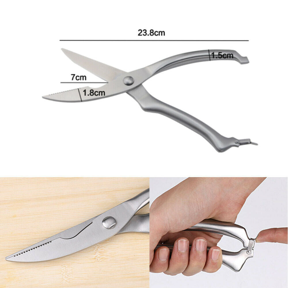 Messer Küchenschere Edelstahl Geflügel Fisch Hühnerknochen Schere Küchenhelfer Chef Japanisches Messer Kochen Edelstahl Geflügel Hühnerknochen Schere