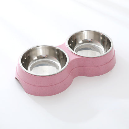 Doppelte Futternäpfe für Hunde, Wasserspender, Edelstahl, Trinknapf für Haustiere, Futterspender für Katzen und Welpen, Futterzubehör für kleine Hunde