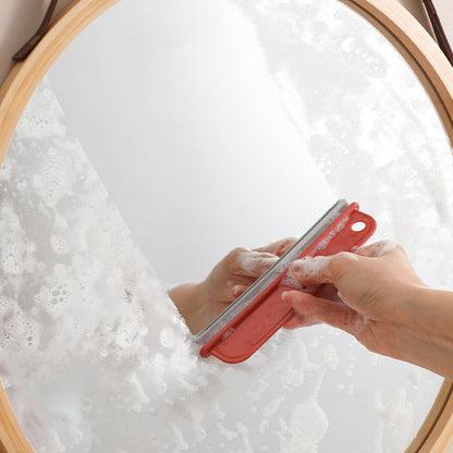 Multifunktions-Glaswischerschaber mit Wasser zum Reinigen von Badezimmer, Dusche, Spiegelglas, Küchenarbeitsplatte, Spüle, Autofensterwischer, flexibles universelles Wasserglas-Fensterreinigungszubehör