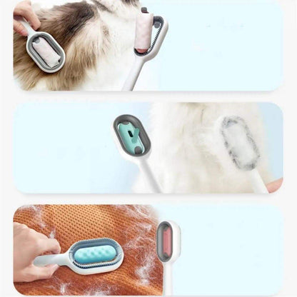 Katzenhaarbürste mit Wasser, Klebebürste für Katzen, 4-in-1-Katzenpflegebürste, kreatives Update, Katzen- und Hundepflegekamm mit Wassertank, doppelseitige Haarentfernungsbürste, Kätzchen, Haustierbedarf, Zubehör