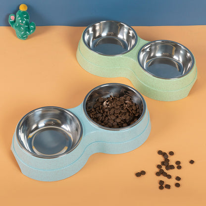 Doppelte Futternäpfe für Hunde, Wasserspender, Edelstahl, Trinknapf für Haustiere, Futterspender für Katzen und Welpen, Futterzubehör für kleine Hunde