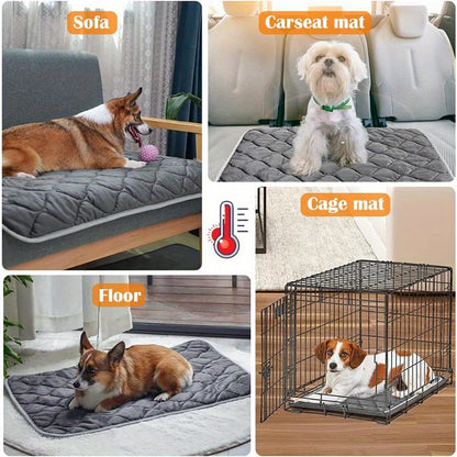 Hunde- und Katzenbett, rutschfeste Matte für Katzen und Hunde, waschbare Hundekäfigunterlage, rutschfeste Unterseite für Haustiere im Innen- und Außenbereich