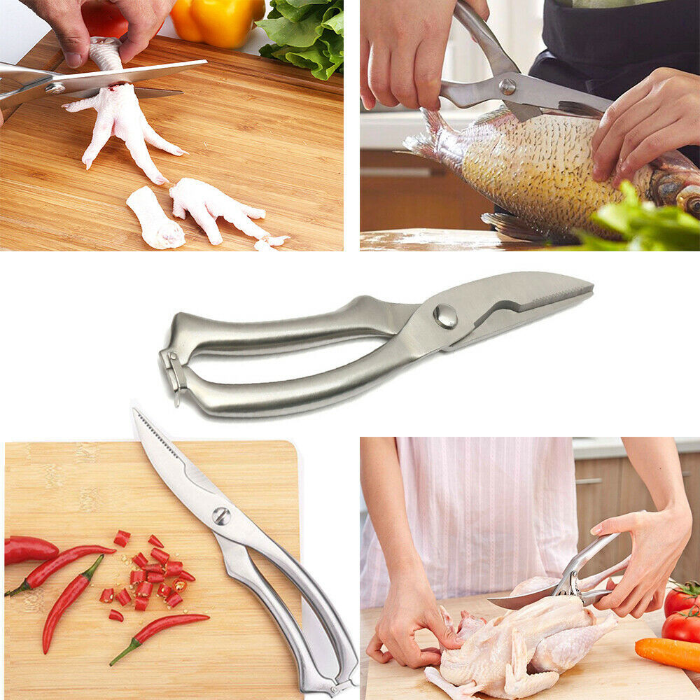 Messer Küchenschere Edelstahl Geflügel Fisch Hühnerknochen Schere Küchenhelfer Chef Japanisches Messer Kochen Edelstahl Geflügel Hühnerknochen Schere