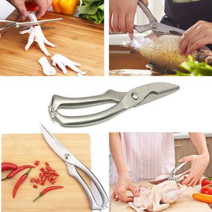 Messer Küchenschere Edelstahl Geflügel Fisch Hühnerknochen Schere Küchenhelfer Chef Japanisches Messer Kochen Edelstahl Geflügel Hühnerknochen Schere