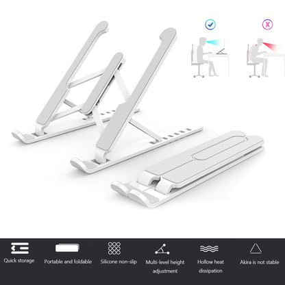 Verstellbarer, rutschfester Laptop-Ständer, Halterung, Basis, Riser, 6-Gang-Höhe, Notebook-Kühlständer, tragbar für 11-17 Zoll Tablet
