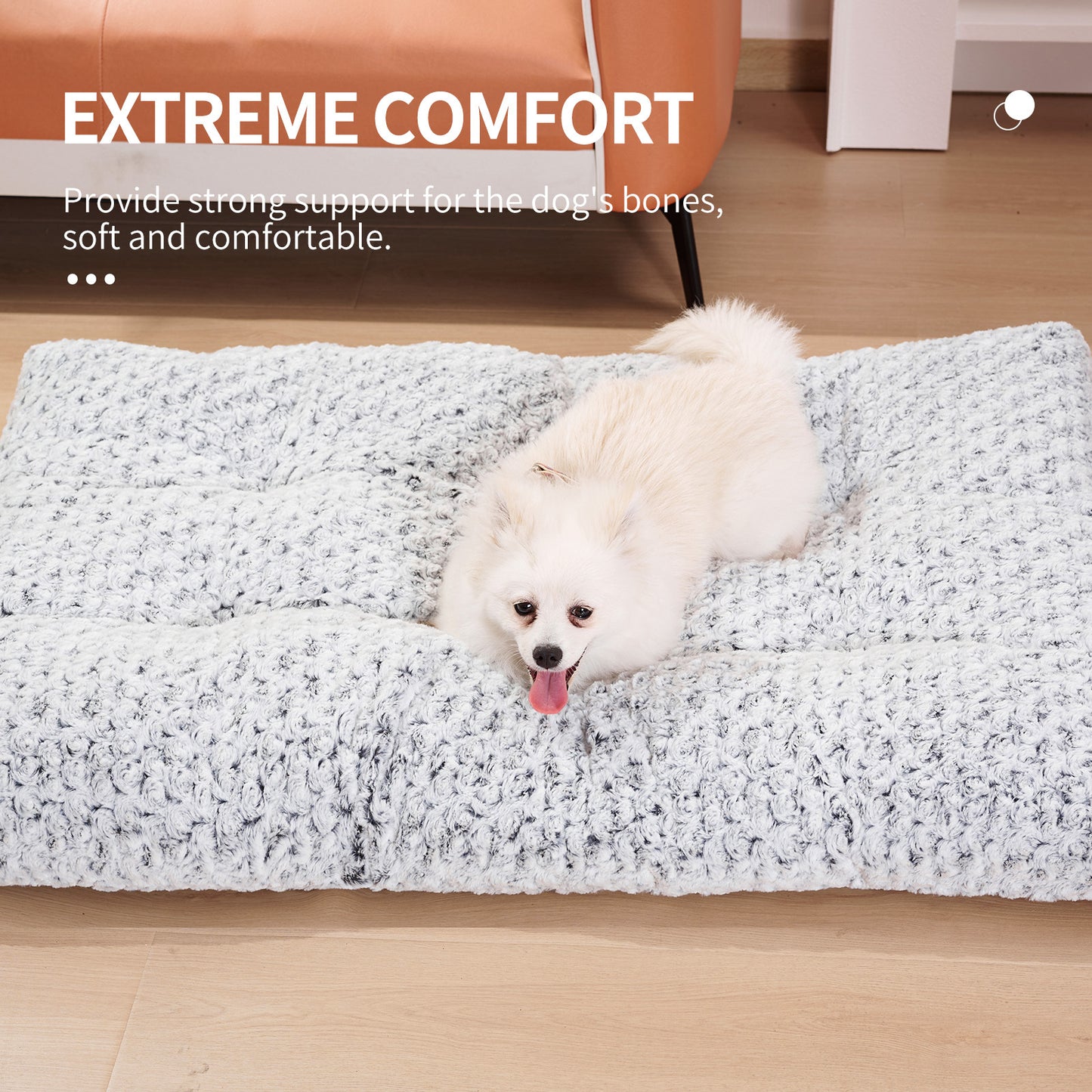 Hundekistenbettunterlage, Rosensamt, Hundebetten für kleine, mittelgroße und große Hunde, rund, Fleece, Plüsch, weiche Haustierbetten, Hundematten, flauschig