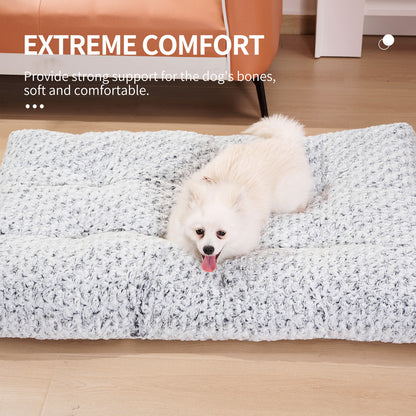 Hundekistenbettunterlage, Rosensamt, Hundebetten für kleine, mittelgroße und große Hunde, rund, Fleece, Plüsch, weiche Haustierbetten, Hundematten, flauschig