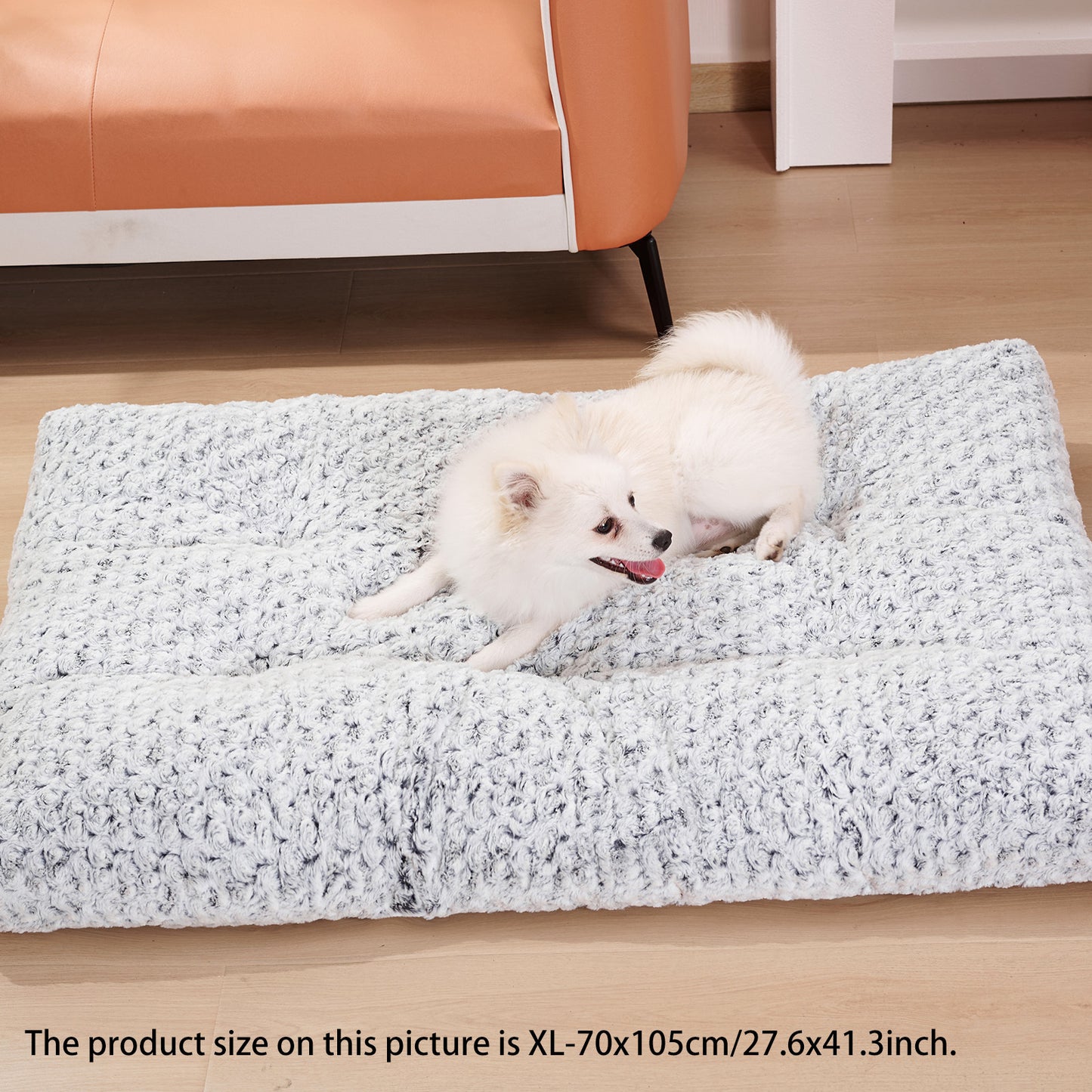 Hundekistenbettunterlage, Rosensamt, Hundebetten für kleine, mittelgroße und große Hunde, rund, Fleece, Plüsch, weiche Haustierbetten, Hundematten, flauschig