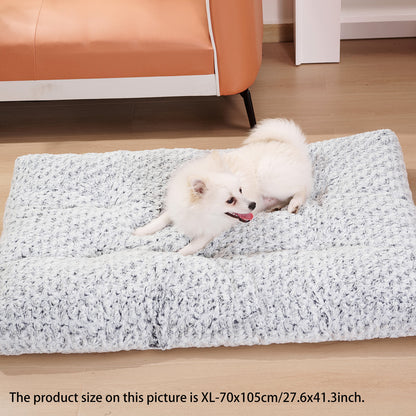 Hundekistenbettunterlage, Rosensamt, Hundebetten für kleine, mittelgroße und große Hunde, rund, Fleece, Plüsch, weiche Haustierbetten, Hundematten, flauschig