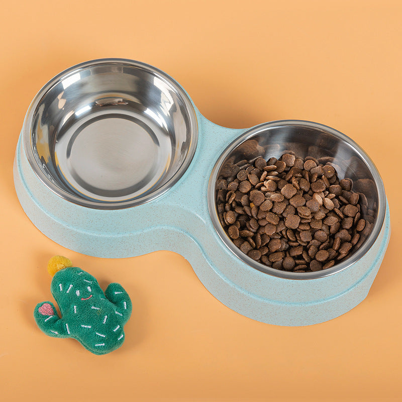 Doppelte Futternäpfe für Hunde, Wasserspender, Edelstahl, Trinknapf für Haustiere, Futterspender für Katzen und Welpen, Futterzubehör für kleine Hunde