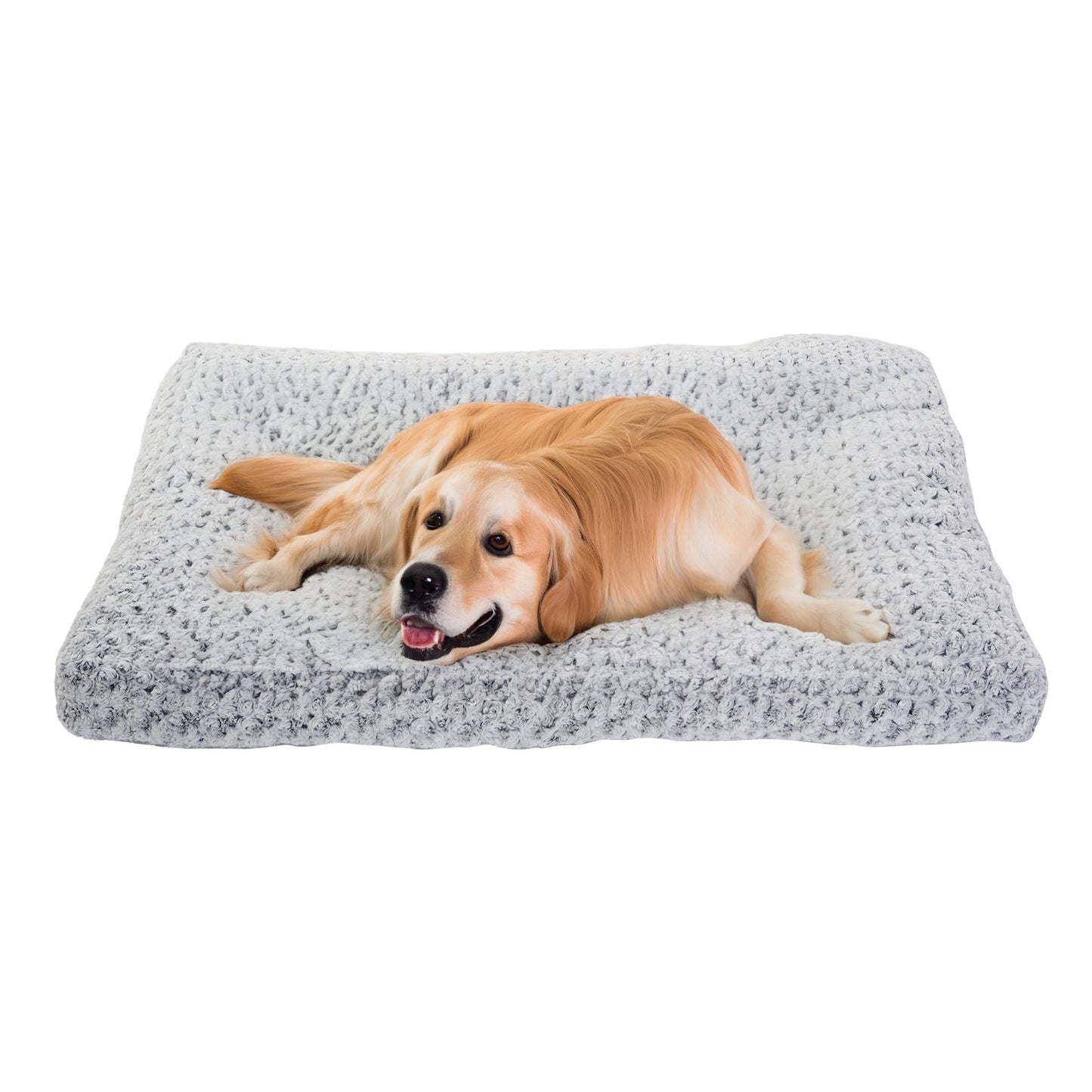 Hundekistenbettunterlage, Rosensamt, Hundebetten für kleine, mittelgroße und große Hunde, rund, Fleece, Plüsch, weiche Haustierbetten, Hundematten, flauschig
