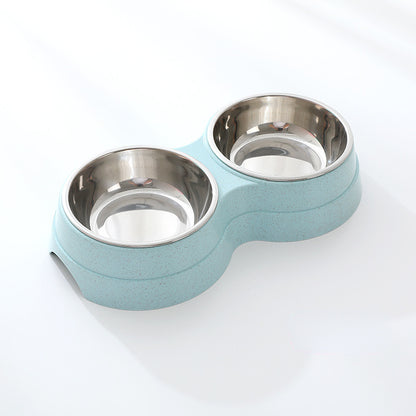 Doppelte Futternäpfe für Hunde, Wasserspender, Edelstahl, Trinknapf für Haustiere, Futterspender für Katzen und Welpen, Futterzubehör für kleine Hunde